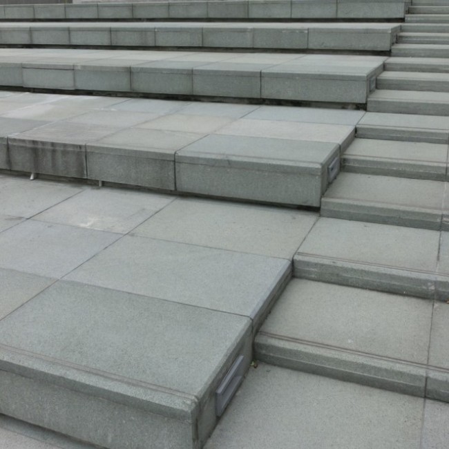 G603 white granite outdoor stair steps