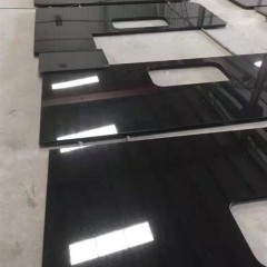 Polished Shanxi black  granite kitchen  countertop